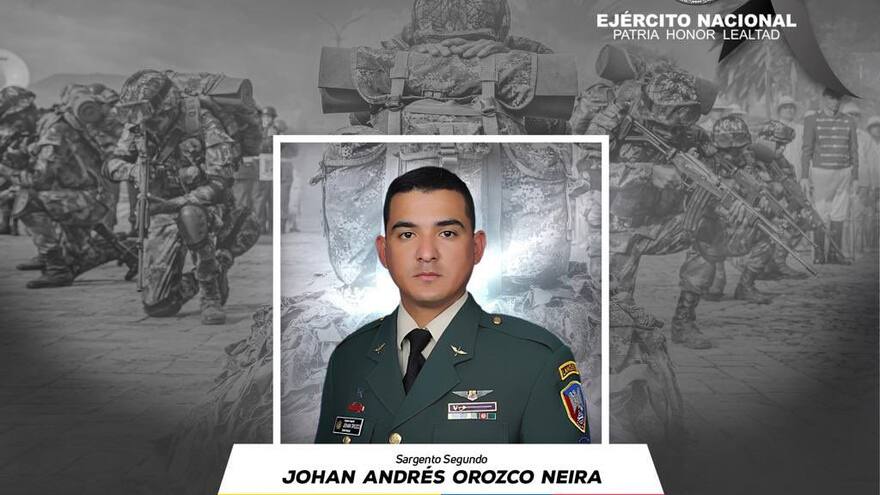 Johan Andrés Orozco, sargento barranquillero que murió en caída de helicóptero en Chocó