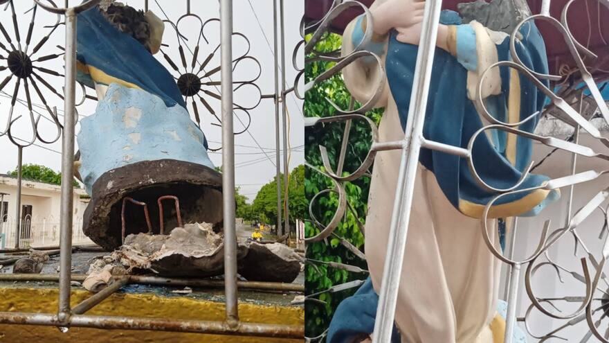 Sucre: destruyen imágenes religiosas en San Pedro