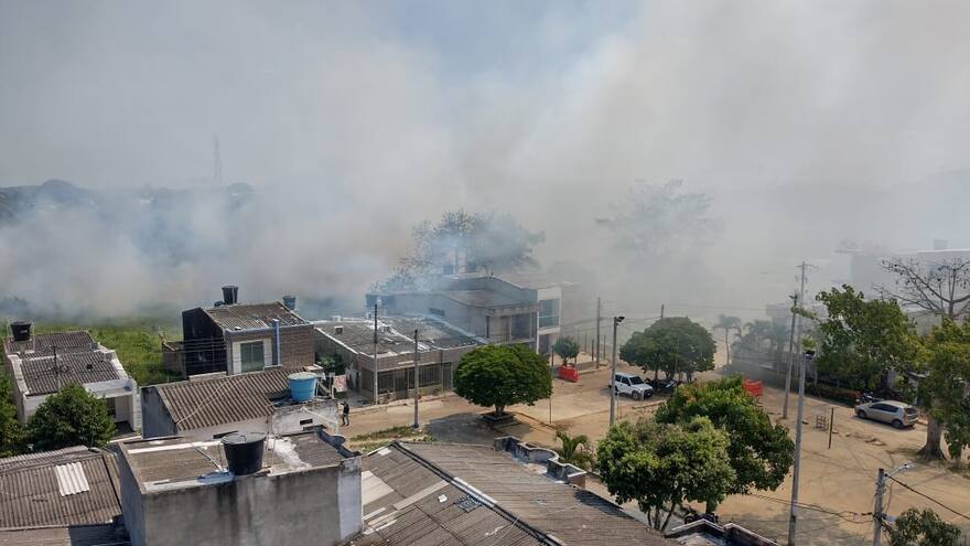 Sucre: emergencia en Sincelejo por un incendio forestal