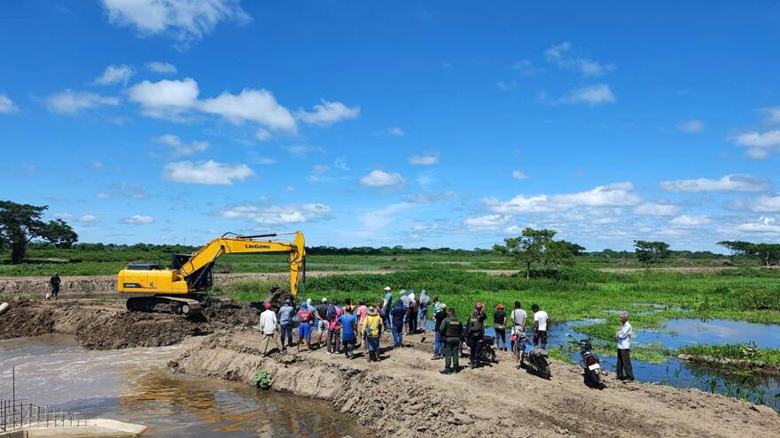 Corpamag destruyó terraplén que obstruía flujo de agua a la Ciénaga Grande