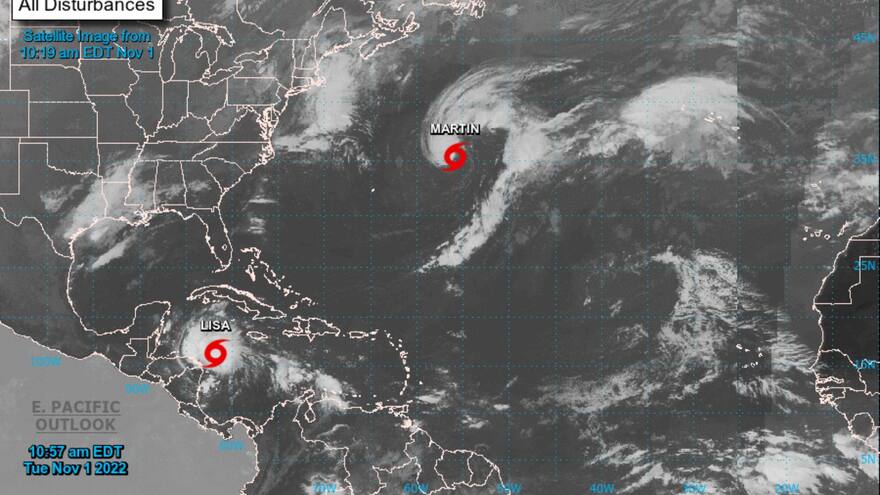 Tormenta tropical Lisa se intensifica sobre el Mar Caribe y emiten aviso de huracán
