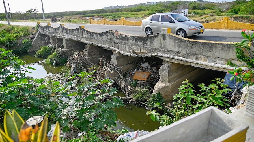 Arrancan obras de mitigación en puente de Puerto Colombia
