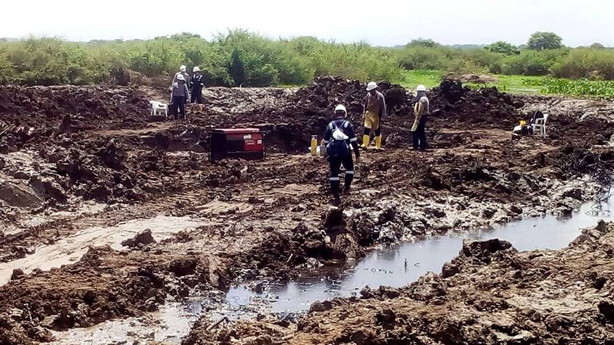 Emergencia por derrame de crudo en ciénaga de Tamalameque
