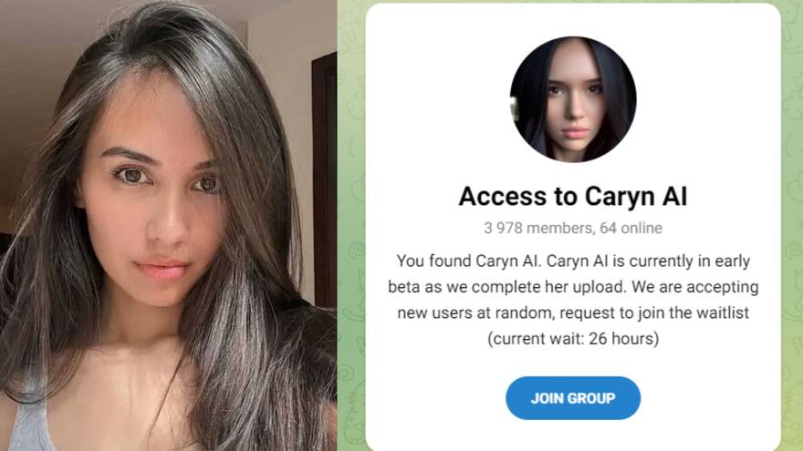 Caryn Marjorie, la modelo que vende copias virtuales de ella hechas con IA con las que incluso se puede tener una relación sentimental
