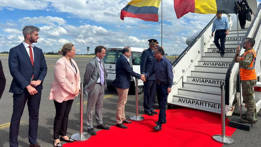 Presidente Petro llegó a Bruselas para participar en la cumbre UE-Celac