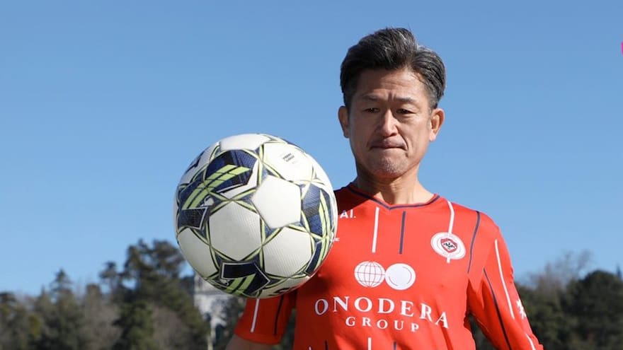 Kazuyoshi Miura, delantero japonés de 56 años, seguirá en el Oliveirense de Portugal