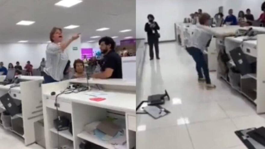 Mujer enfureció y causó destrozos en aeropuerto de México