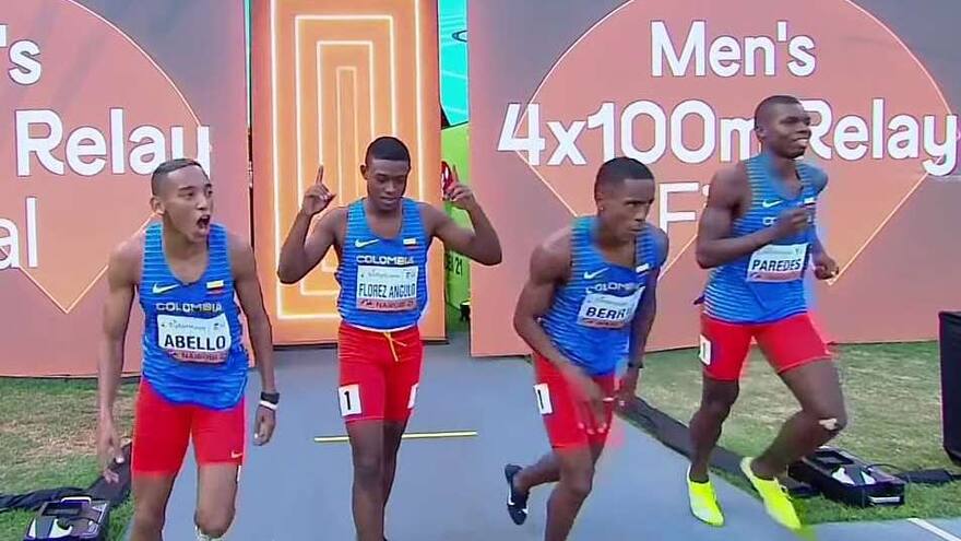 Néider Abello, quinto en relevo de 4x100 del Mundial Juvenil