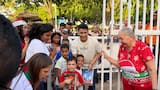 Jorge Celedón alegró la Navidad de niños de Villanueva, La Guajira