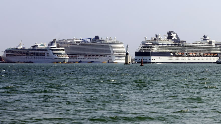 Cartagena recibió seis cruceros en un día, récord para la ciudad y el país