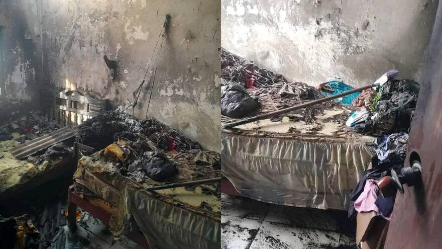 Incendio consumió una casa en el barrio Villa Sol, Soledad