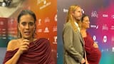 Video: Carolina Ramírez presumió su embarazo en la alfombra roja de los premios Platino