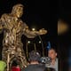 Develan estatuas de Diomedes Díaz, Juancho Rois y Luis Egurrola en San Juan del Cesar