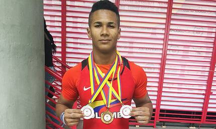 Los pesistas Kevin Sandoval y Gustavo Maldonado se lucen en Cartago, Valle