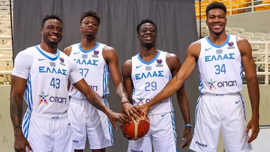 Grecia al ruedo frente a España con casi toda la familia Antetokounmpo