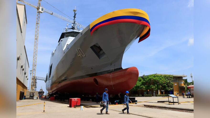 Cotecmar presenta primer buque hospital y patrullera oceánica construidos en sus astilleros