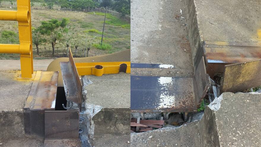 Alerta en San Pelayo por puente que amenaza con desplomarse