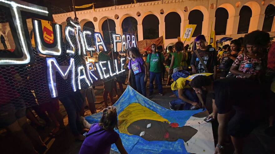 Río de Janeiro homenajea a concejal Marielle Franco un mes después de su asesinato