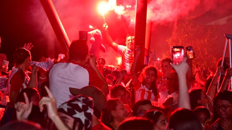 Celebración en Barranquilla por la estrella 1 de Junior