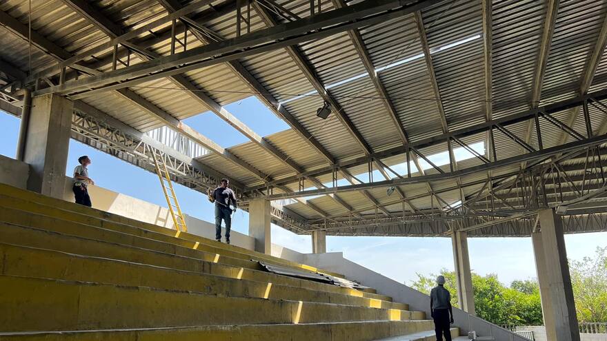 Avanzan obras de recuperación del Polideportivo de Galapa