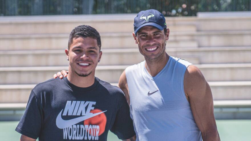 El colombiano ‘Cucho’ Hernández se ejercita en la academia de Nadal