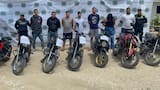 Capturan a seis hombres y una mujer por robo de motocicletas en Soledad