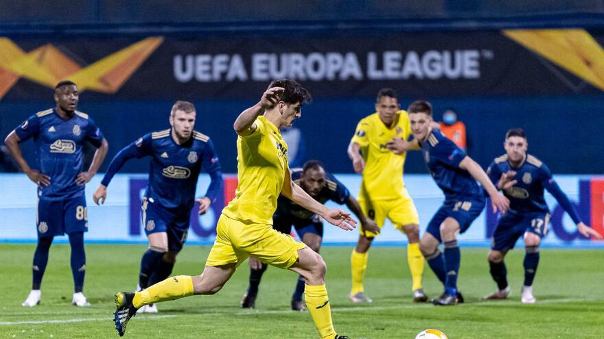 Villarreal derrota de visitante 1-0 al Dínamo Zagreb en la Liga de Europa