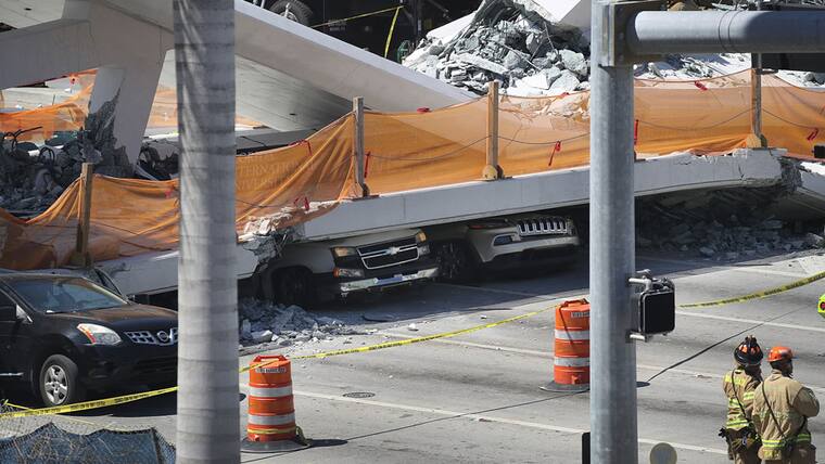 Multiple Fatalities Reported After Collapse Of Pedestrian Bridge In Miami