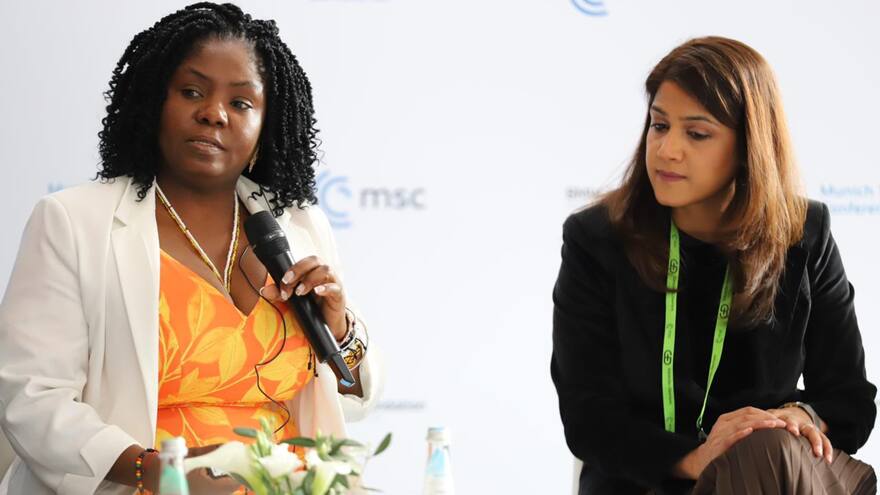 Francia Márquez pide desde Múnich cooperación internacional para la Paz