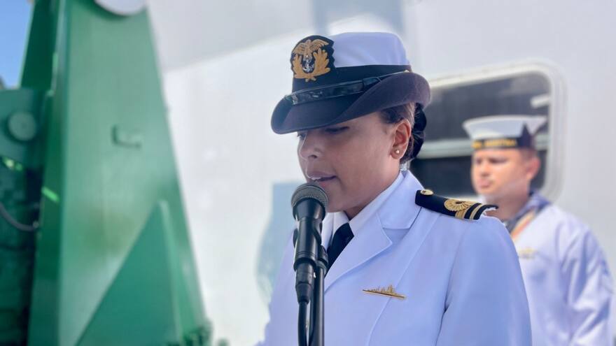 La Dimar anunció que la teniente Katherine Coll Ramos asume el Comando del buque ARC ‘Ciénaga de Mallorquín’