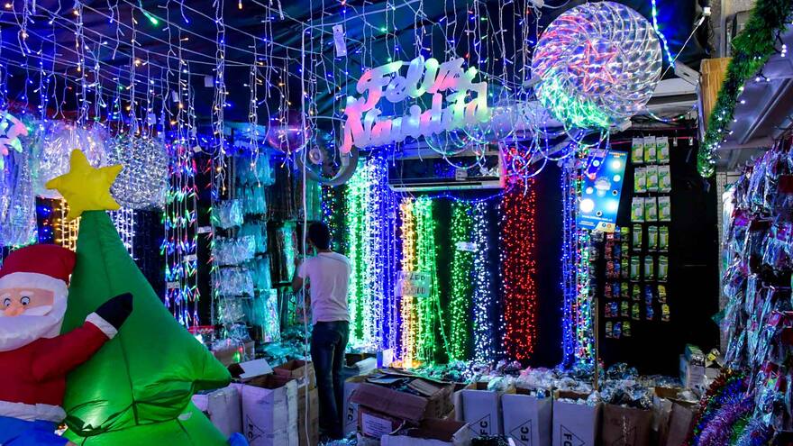 Lila y azul, los colores para decorar en esta Navidad