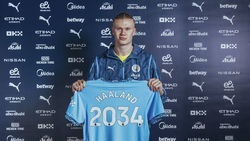 Erling Haaland extiende contrato con Manchester City hasta 2034, ¡2034!