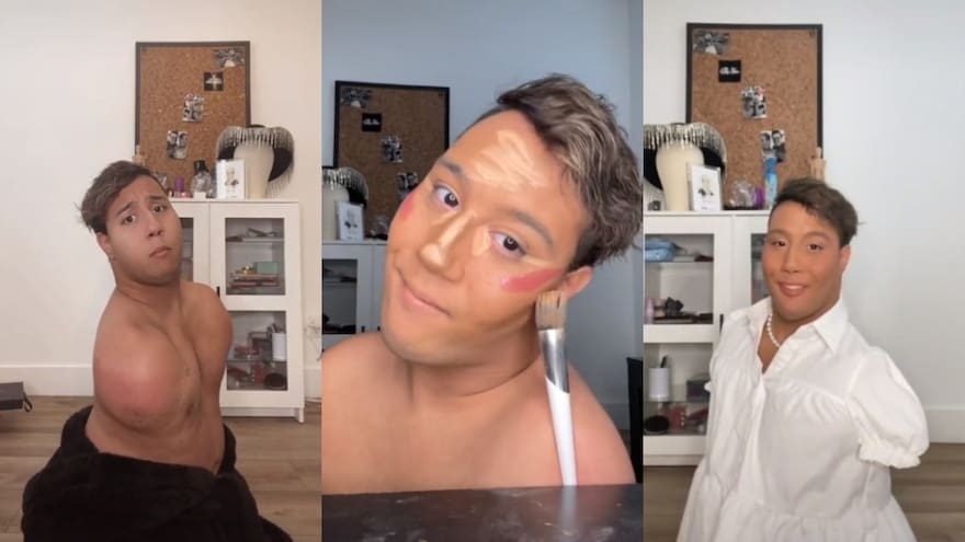 Joven sin extremidades hace tutoriales de maquillaje en TikTok y da consejos para el disfraz de Halloween