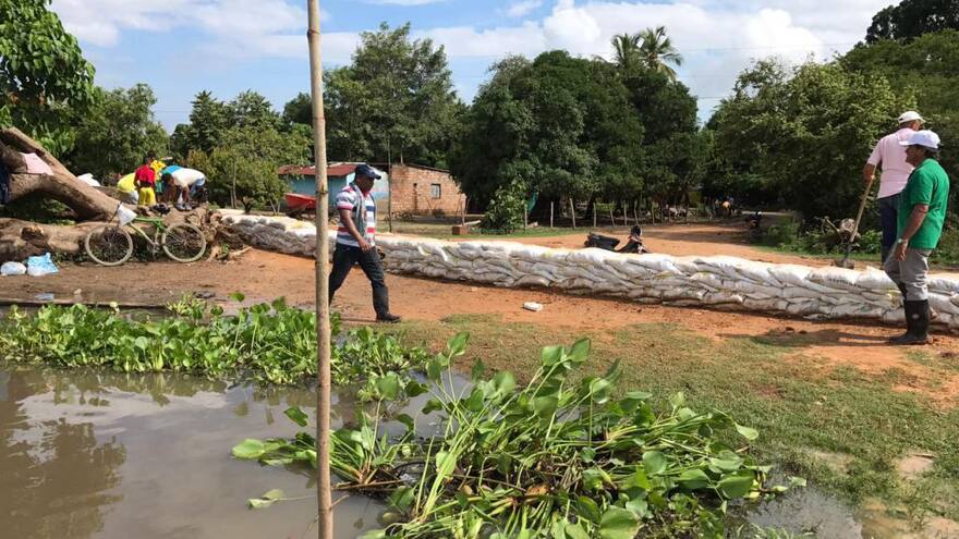 500 familias damnificadas por inundaciones en Tamalameque