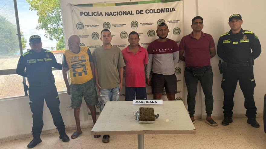Capturan a cinco de ‘Los Andariegos’ por microtráfico en Villanueva, La Guajira