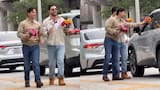 Video | Maluma y Ryan Castro fueron captados regalando flores en las calles de Miami: ¿habrá colaboración?