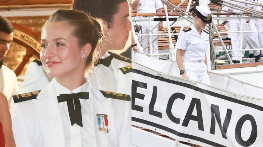 La princesa Leonor de Borbón, heredera del trono de España, ya está en Cartagena