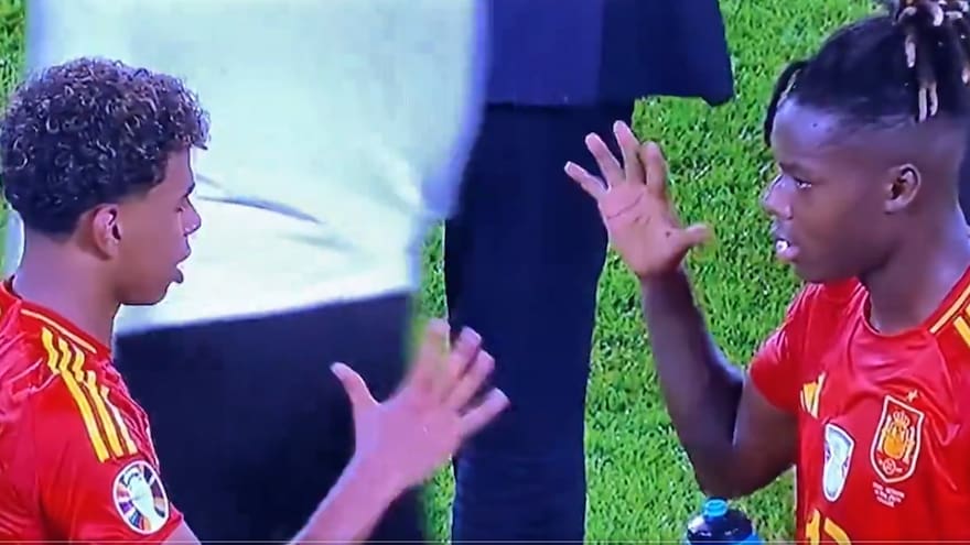 El ‘piedra, papel o tijera’ entre Lamine Yamal y Nico Williams en la Eurocopa