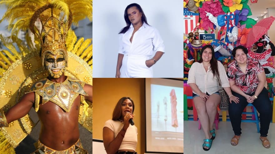 Cuatro personas derribando prejuicios