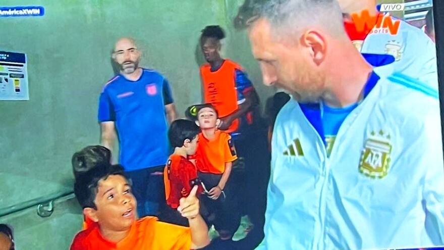 El niño barranquillero que habló con Messi y le pidió su camiseta