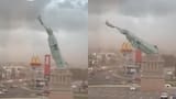 Video: fuertes vientos tumban réplica de la Estatua de la Libertad en Brasil
