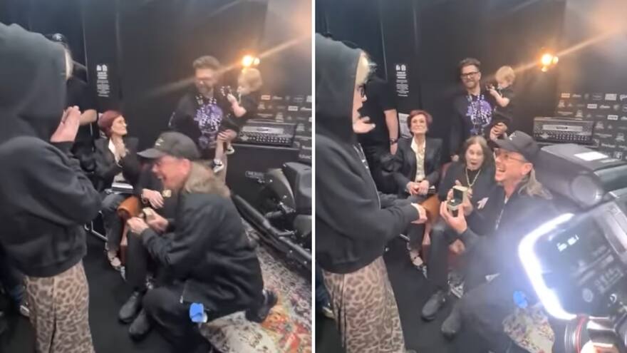 Kelly Osbourne y Sid Wilson, de Slipknot, se comprometieron en el concierto de despedida de Black Sabbath
