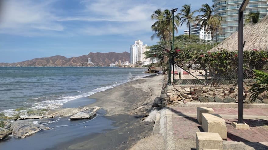 Salguero, la playa de Santa Marta donde la erosión ha borrado el paisaje