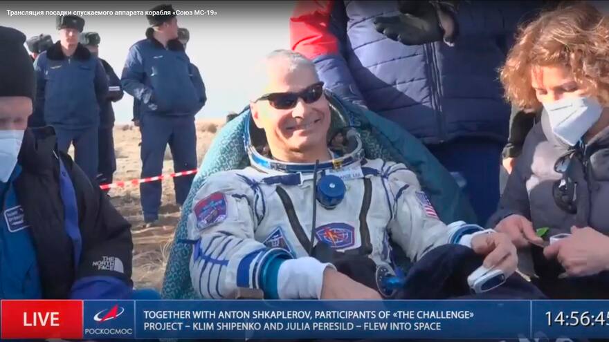 Así fue el regreso a la Tierra del astronauta que batió récord en el espacio