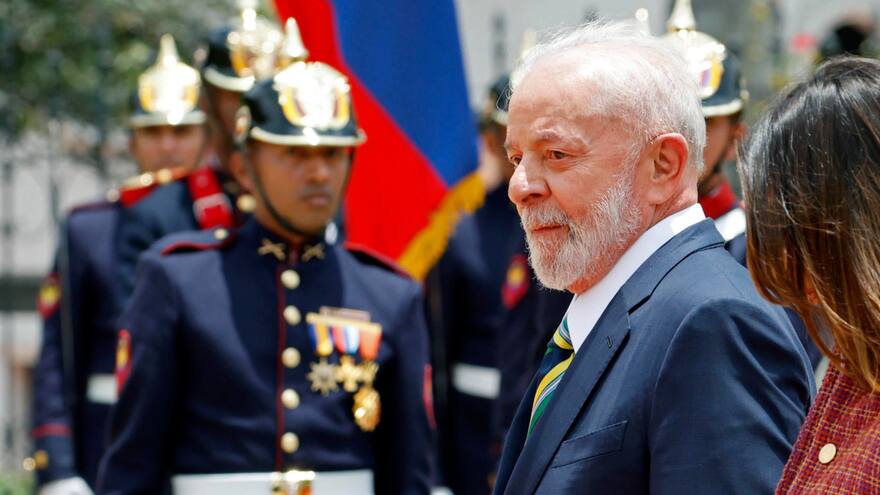 Presidente Lula llegó a la Casa de Nariño para su encuentro con Petro