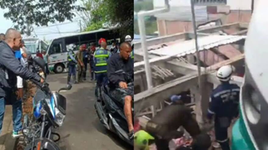 Siniestro vial entre dos buses escolares deja nueve heridos en Cali