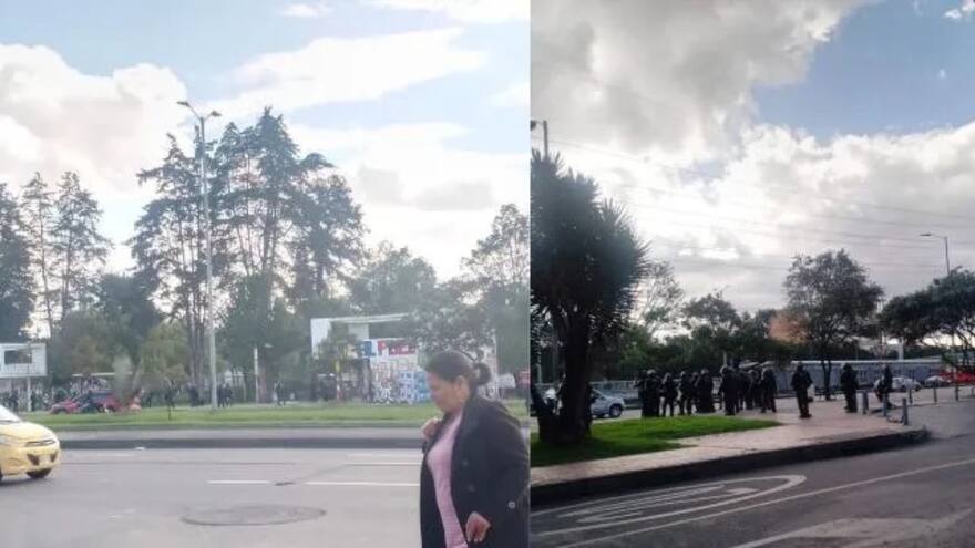 Se registran disturbios frente a la Universidad Nacional en Bogotá