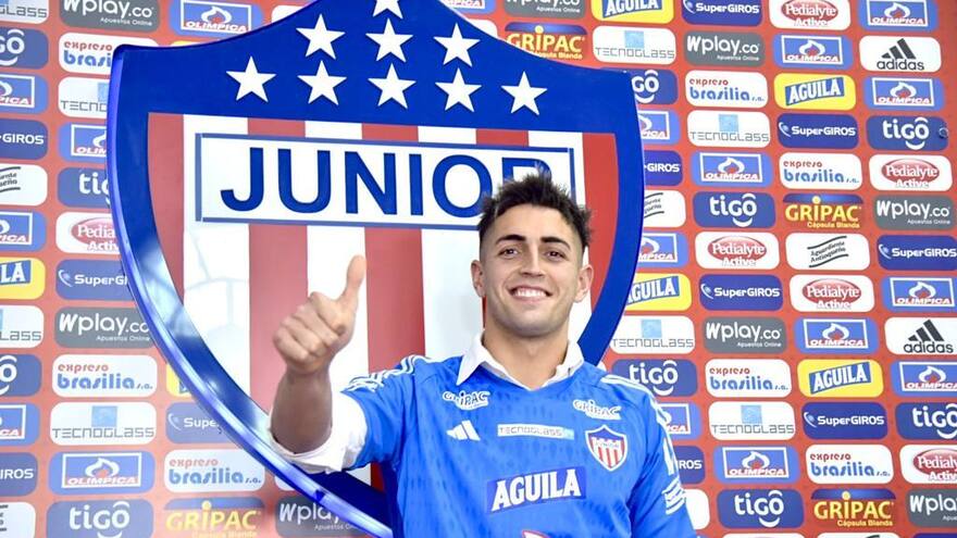 Santiago Mele fue presentado oficialmente como arquero de Junior: 'Lo que logró Viera es inigualable, yo vengo a hacer mi camino'