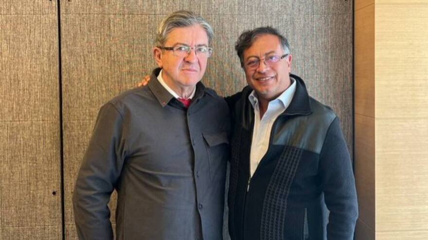 Gustavo Petro sostuvo una reunión con Jean-Luc Mélenchon, excandidato presidencial francés