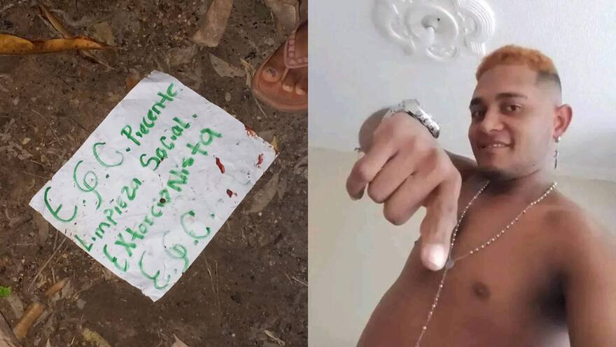 Cesar: a hombre lo persiguen, lo matan y le dejan letrero junto a su cuerpo